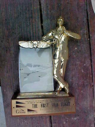 Peterson Aircraft Co.  Cessna Airplane First Solo Flight Trophy - Award