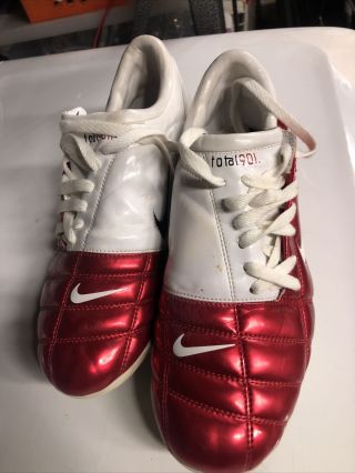 Vintage 2003 Nike Total 90 Iii Red/white In 9.  5 Mens