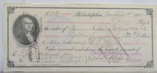 Tuckerton Railroad Jersey - Philadelphia Pa Antique Bank Check 1913 Prr