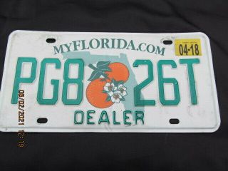 2018 Florida Dealer License Plate Tag Oranges Pg8 26t