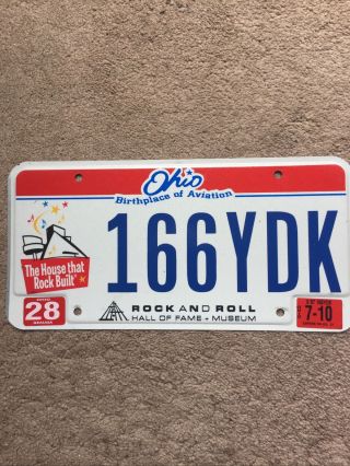 Ohio “rock And Roll Hall Of Fame” License Plate -