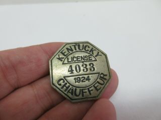 1924 Kentucky Chauffeur / Driver License Badge