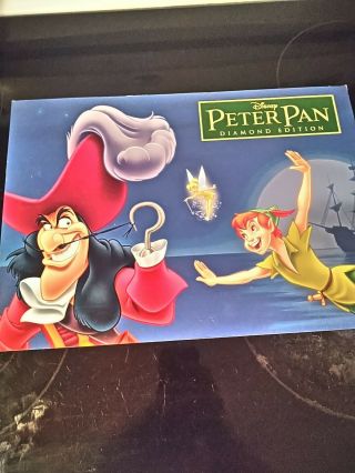 Set Of 4 Disney Peter Pan Diamond Edition Lithographs W Folder,  2013 10x14 Rare