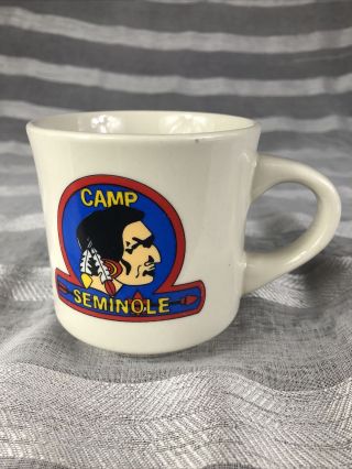 Vintage Boy Scouts Of America Coffee Mug 1970s Camp Seminole Coffee Mug