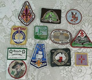 Ten Vintage Boy Scouts Boy Scouts,  Wolf Cubs Jamboree,  Patches,  Badges