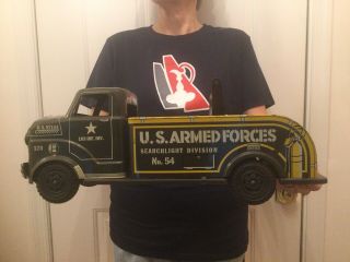 Vintage Marx Lumar Pressed Steel Truck U.  S.  Armed Forces 1950’s