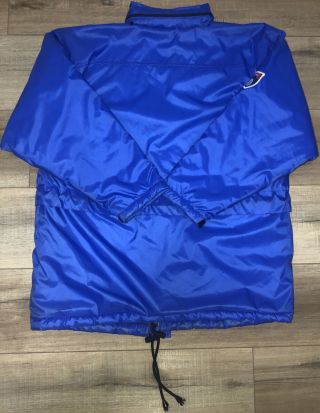 Vintage 90’s North Melbourne Kangaroos Blue Winter Rain Jacket Mens Size S - Large 2