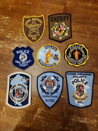 Annapolis Anne Arundel County Maryland Police Sheriff Patches