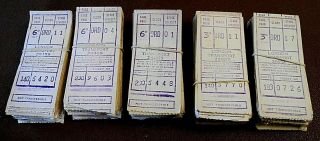 Bus Tickets: 500,  London Transport Gibsons,  Some Joined - Random Machines,  1960 