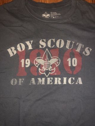 Boy Scouts Of America Tshirt 1910 Mens Large Grey Bsa Logo