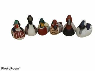 Set Of 6 Avon Collector Duck Series: Mallard,  Bufflehead,  Canvasback,  Pintail M