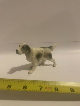 Vintage English Setter Pointer Dog Porcelain Figurine