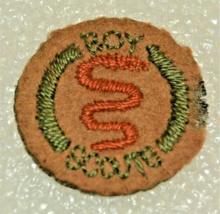 Red Serpent Boy Scout Healthy Man Felt Proficiency Award Badge Troop $9.  99