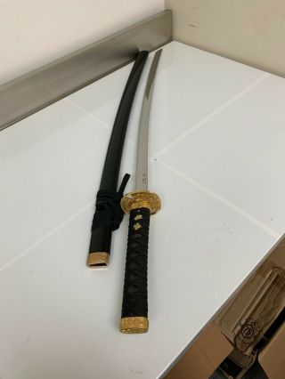 Vintage Long 28 " Metal Blade Japanese Saya Ninja Katana Sword Collectable