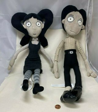 Disney Frankenweenie Elsa Van Helsing & Victor Frankenstein Plush Dolls Pair