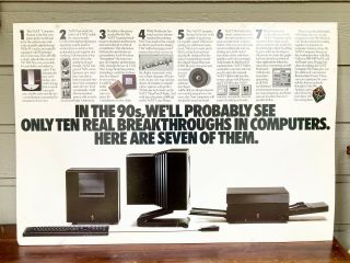 Vtg Museum Item Next Cube Monitor,  Keyboard & Mouse Poster Advertising