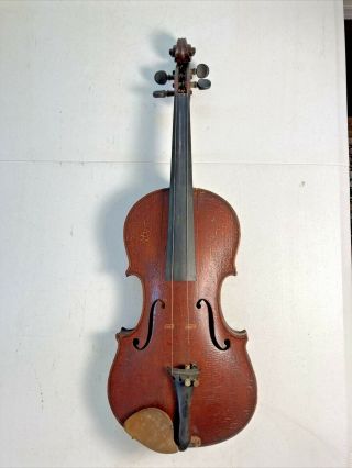 Antique 19th Century Finely Made Violin With Alligatored Finish 5