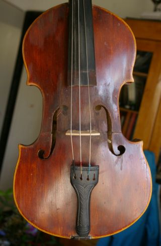 Interresting Antique Viola Cut Down To 38cm