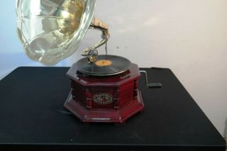 Vintage Schellackplatten Grammophon Mit Trichter & Nadeln Retro Phonograph R01