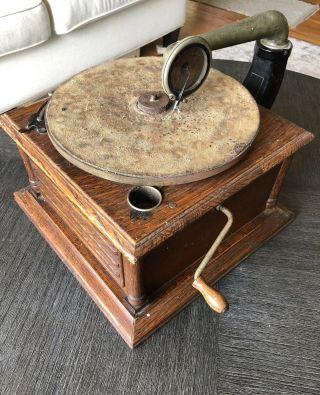 Antique Symphony United Talking Machine Co Chicago Table Top Phonograph