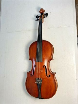 A,  S Antonius Stradivarius Model Violin Czechoslovakia - 1 Piece Tiger Back 13