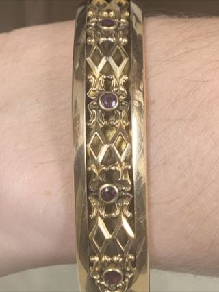 Vintage 1930’s Gold Filled Bracelet With Gems C.  A.  Marsh & Co.