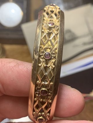 Vintage 1930’s Gold Filled Bracelet with Gems C.  A.  Marsh & Co. 2