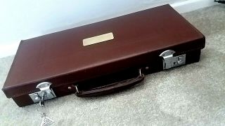 Vintage Oxhide Leather Masonic Regalia Half Case By Richard Spencer With Its Key