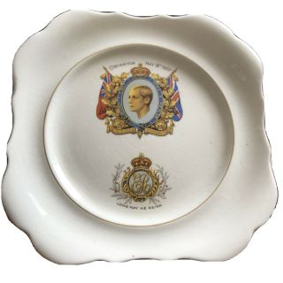 Antique 1937 L & Sons Hanley England H.  M.  King Edward Viii Coronation Plate