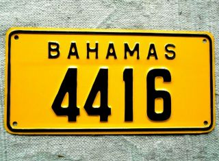 Nassau Bahamas License Plate Tag 1970 - 1975 Era.