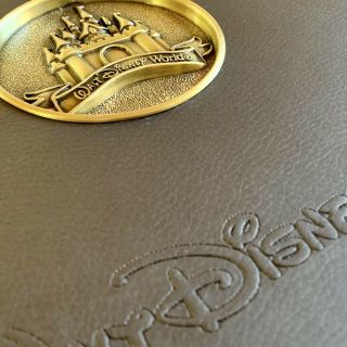 Walt Disney World Leather Scrapbook Photo Album 14 " By 12.  5 " W/ Huge Sticker Set