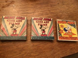 Mickey Mouse And Oswald Rabbit Cine Art Films 8mm Movie Bundle