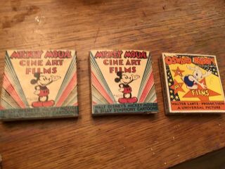 Mickey Mouse And Oswald Rabbit Cine Art Films 8mm movie Bundle 2