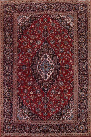 Floral Semi - Antique Traditional Area Rug Hand - Knotted Wool Oriental Carpet 8x11