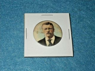Teddy Roosevelt 1904 Political Campaign Pin - 1.  25 " - Pinback - W&h