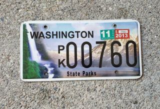 Real Washington State Graphic State Parks License Plate Auto Car Tag Low 760