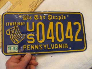 Pennsylvania License Plate We The People 1787 - 1987 Us04042