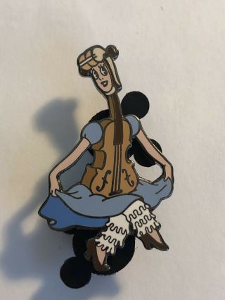Silly Symphony Music Dancing Cello Violin French Beauty Beast Disney Pin Le (b8)