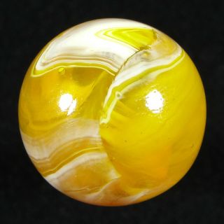 Vintage Marble.  3/4 ",  Christensen Agate Yellow Slag. ,  Minus?