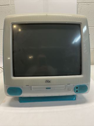 1998 Apple M4984 Imac G3 Os 8.  6 Bondi Blue Vintage
