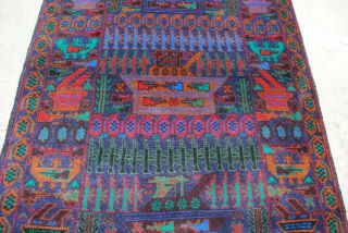 Afghan War Rug Showing Weapons Tanks (100 Sheep Wool With Multi Colors)