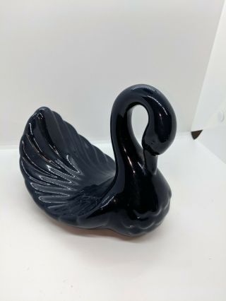 Vintage Ceramic Swan Navy Figurine Hand Towel Holder Japan