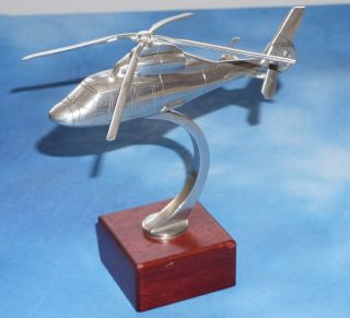 Vintage Model Helicopter Aircraft On Stand - Eurocopter - Desk Ornament
