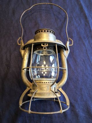 Vintage Dietz York Central Railroad Lantern W Clear Ny Globe No Burner