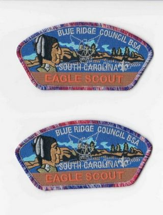 Council Shoulder Patch - Blue Ridge Council - Eagle Scout Edition (set Of Two)