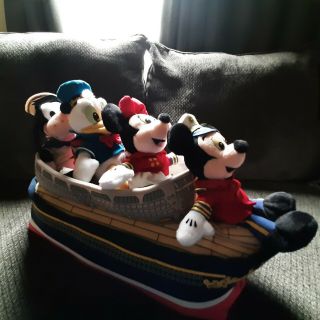 Disney Cruise Line Plush Ship With Mickey Minnie Donald Goofy