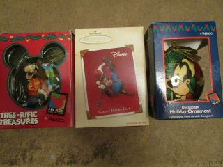 3 Enesco Mickey Unlimited Tree - Rific Treasures Goofy Gift Ornaments 2