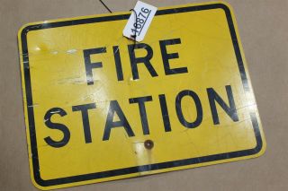 Authentic Fire Station Road Sign Real Street Vintage Retired Highway 24 " X18 "