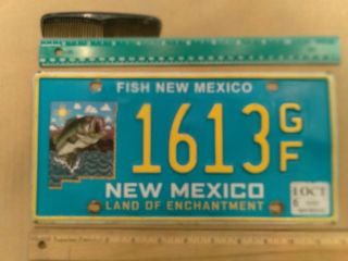 License Plate,  Mexico,  Fish Mexico Gr8graphix: Fish (bass?) Zia Sun 1613