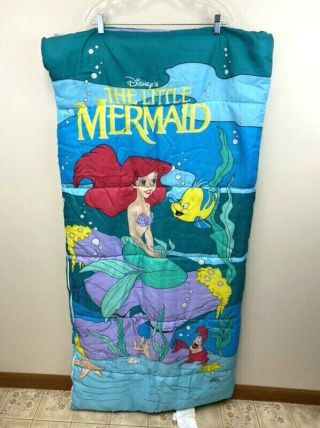 Disney The Little Mermaid Childs Sleeping Bag Vintage 1990 